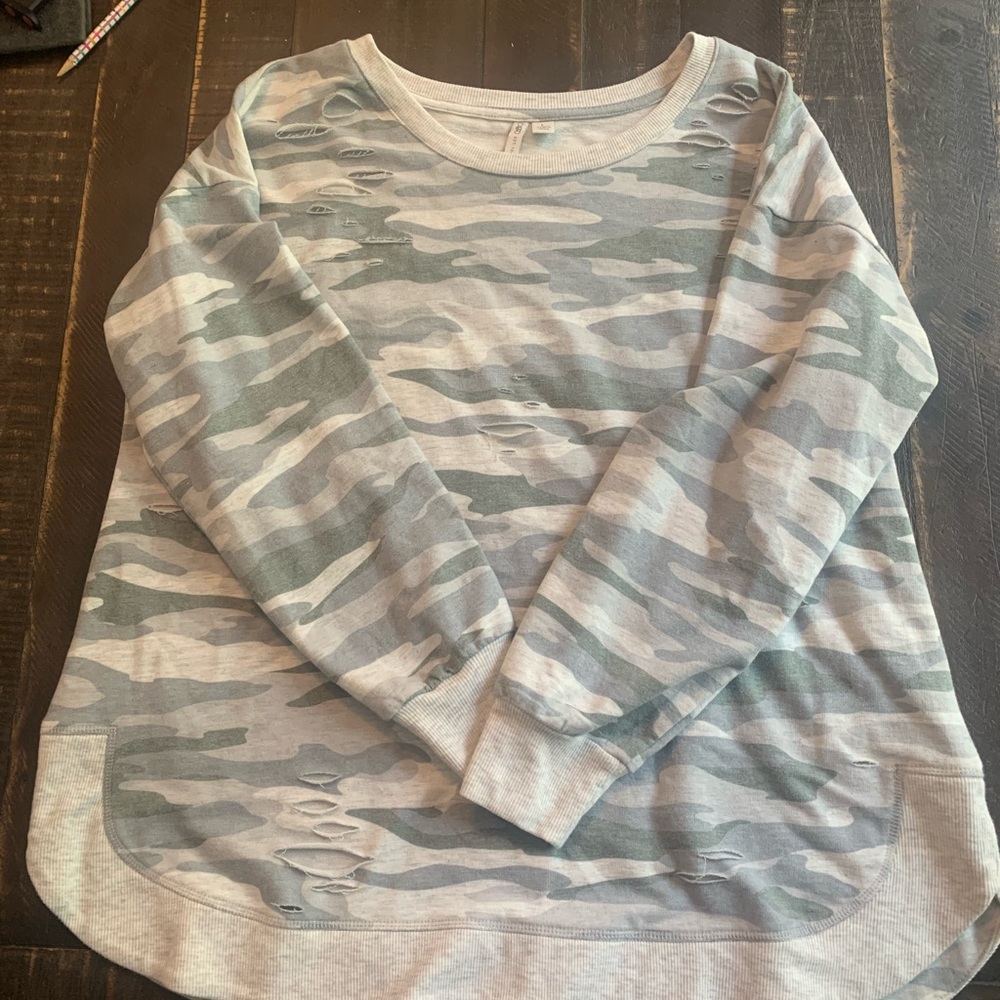 Cato Gray and White Sweatshirt